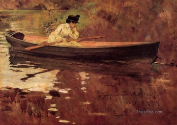 プロスペクトパークのチェイス夫人 ウィリアム・メリット・チェイス Oil Paintings
